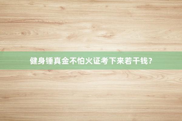 健身锤真金不怕火证考下来若干钱?